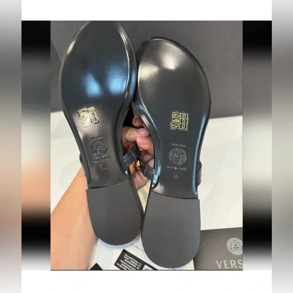 💎 NIB VERSACE SANDAL w/Tag Full Inclusion Size 38/24.5 Insole - Picture 3 of 8